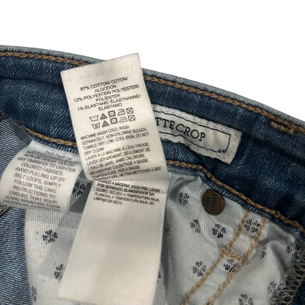 Lucky Brand Bridgette Button Fly Crop Skinny Jeans, Sz 2/26 - Picture 15 of 16